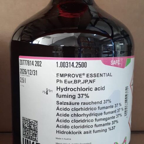 1.00314.2500 HYDROCHLORIC ACID % 37 MERCK